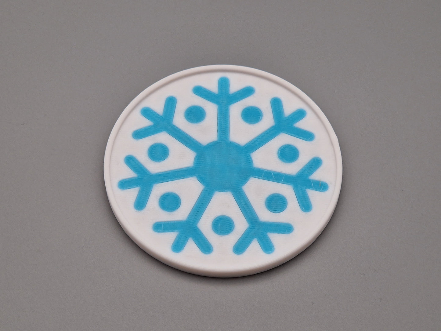 Schneeflocke Glasuntersetzer Set