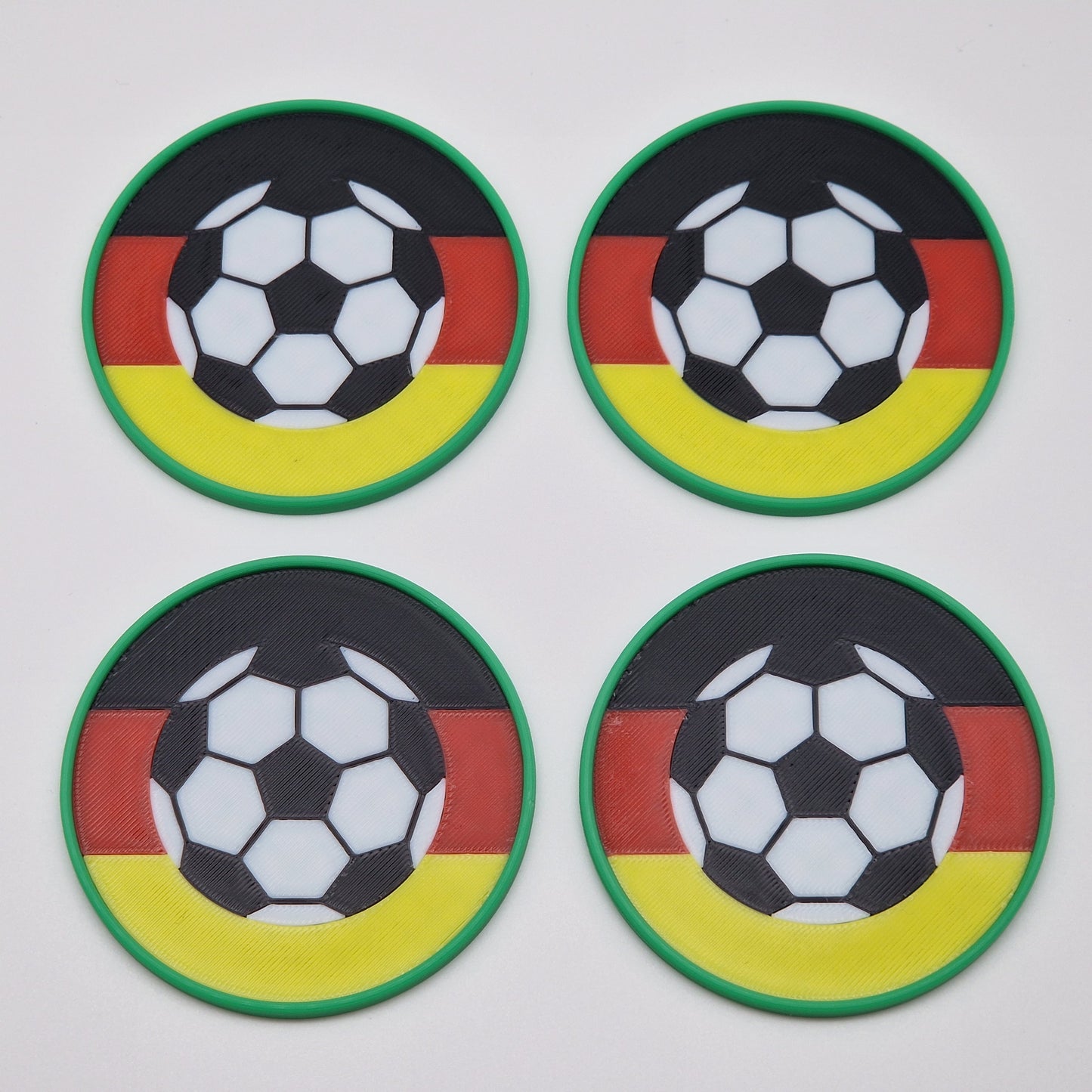 Fußball Glasuntersetzer Set