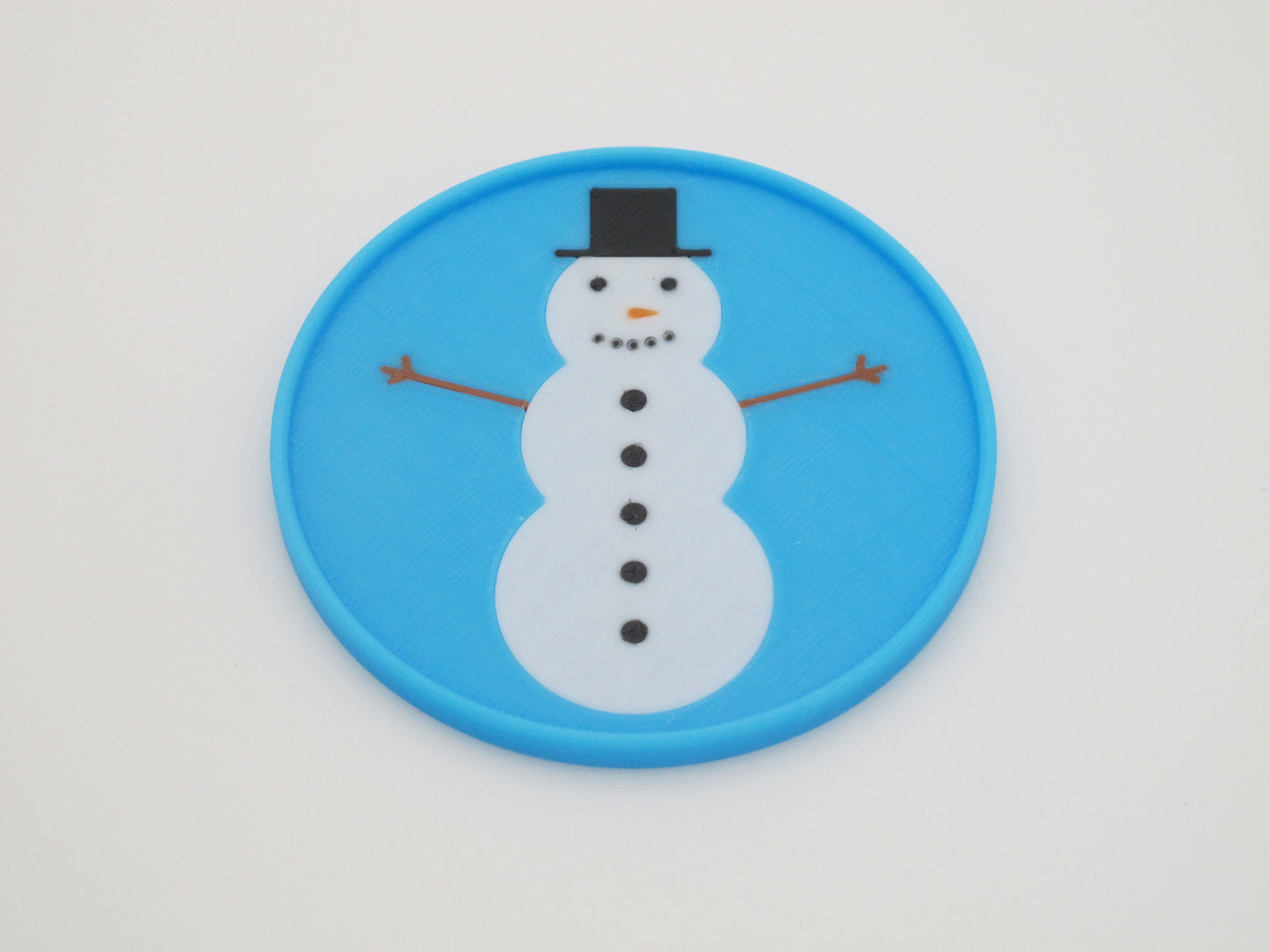Schneemann Glasuntersetzer Set