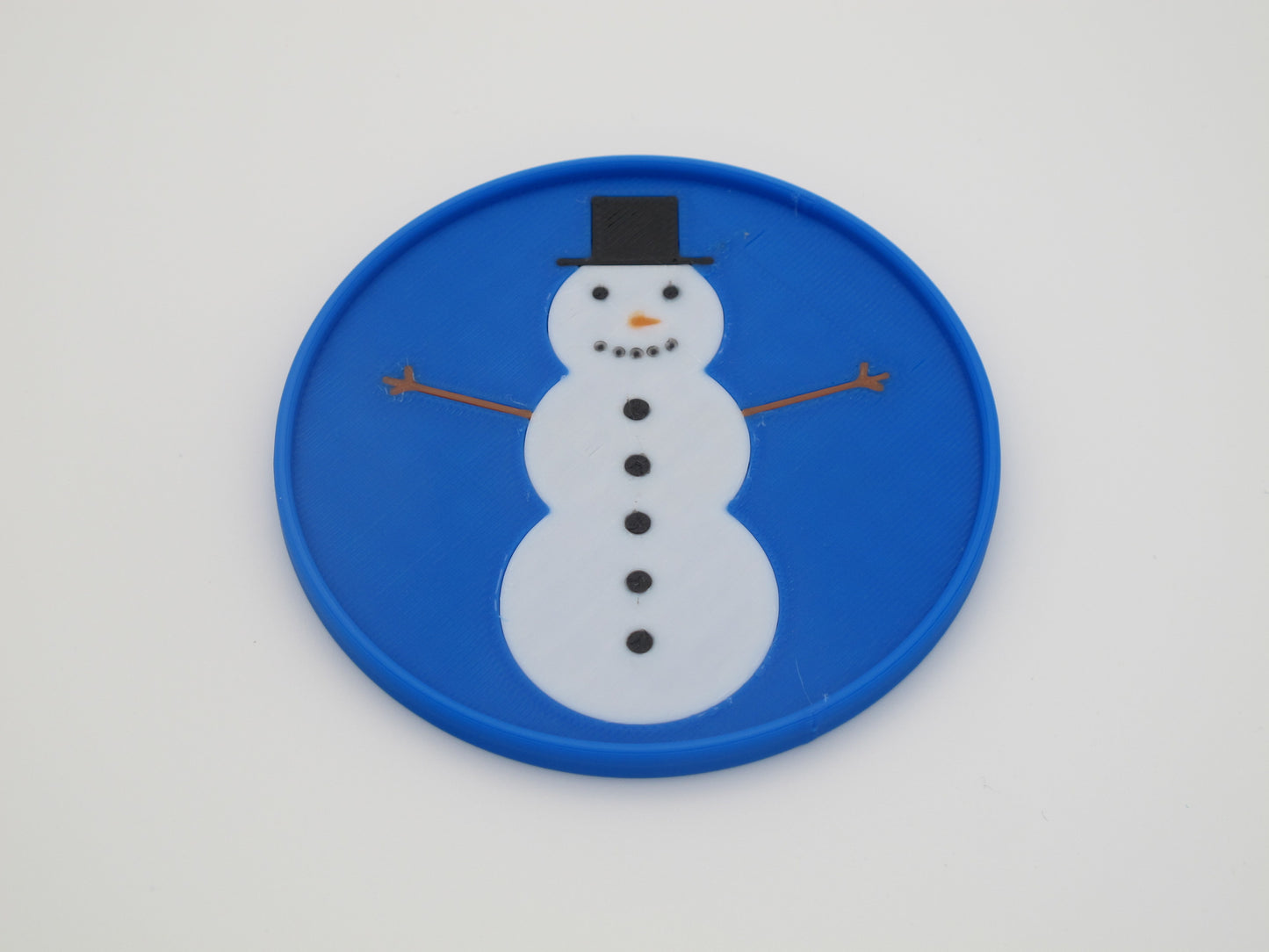 Schneemann Glasuntersetzer Set