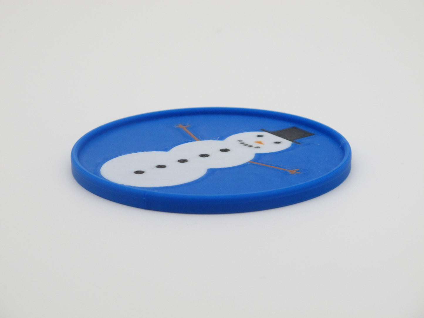 Schneemann Glasuntersetzer Set