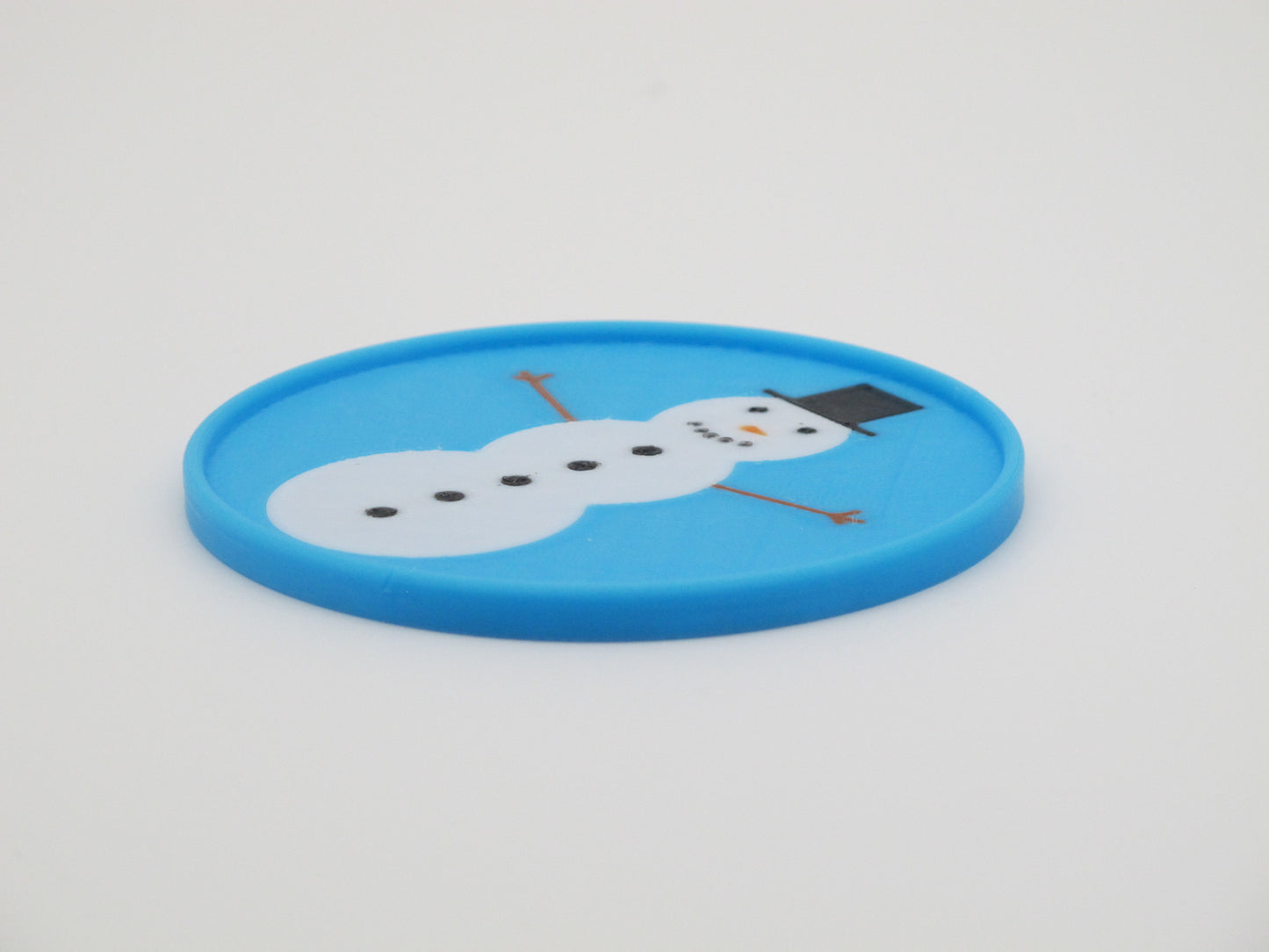 Schneemann Glasuntersetzer Set