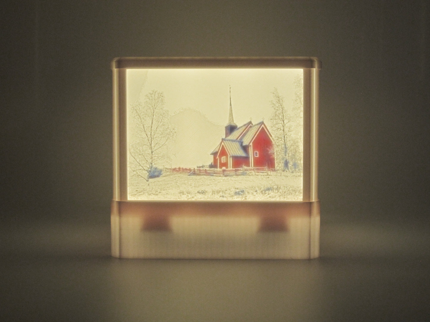 LED Lampe Winterlandschaft