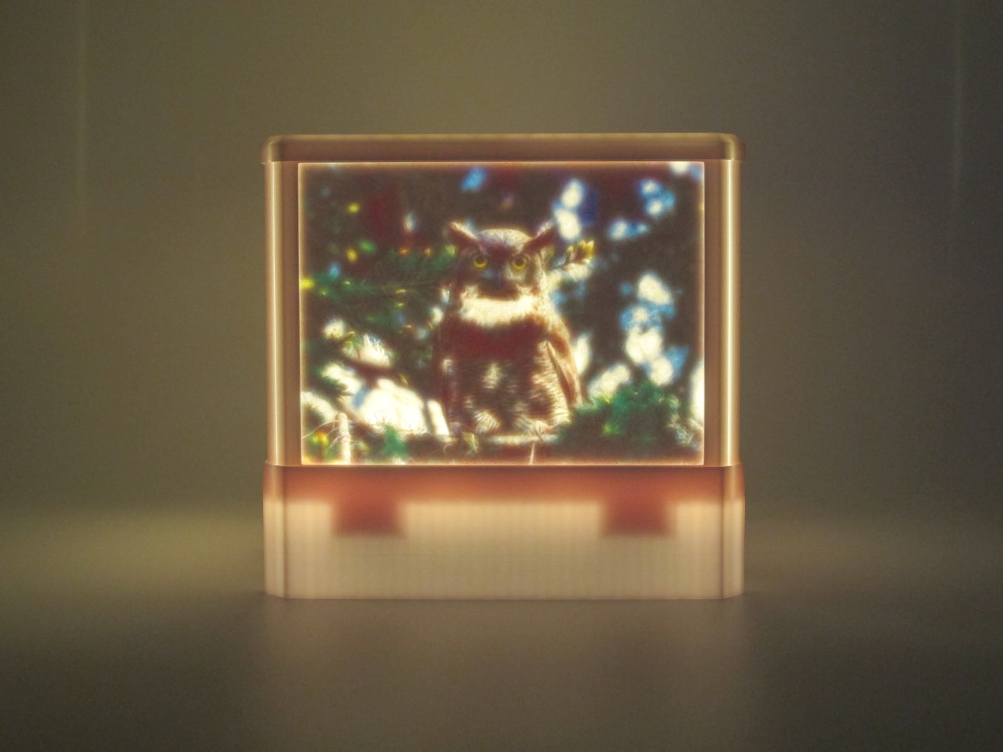 LED Lampe Eule, Fuchs, Wolf und Rehe