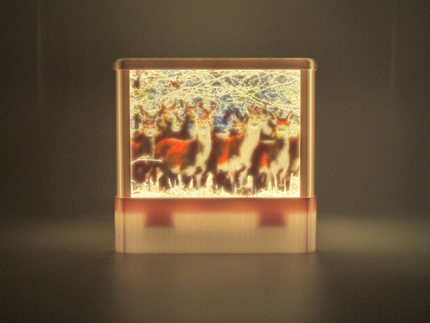 LED Lampe Eule, Fuchs, Wolf und Rehe