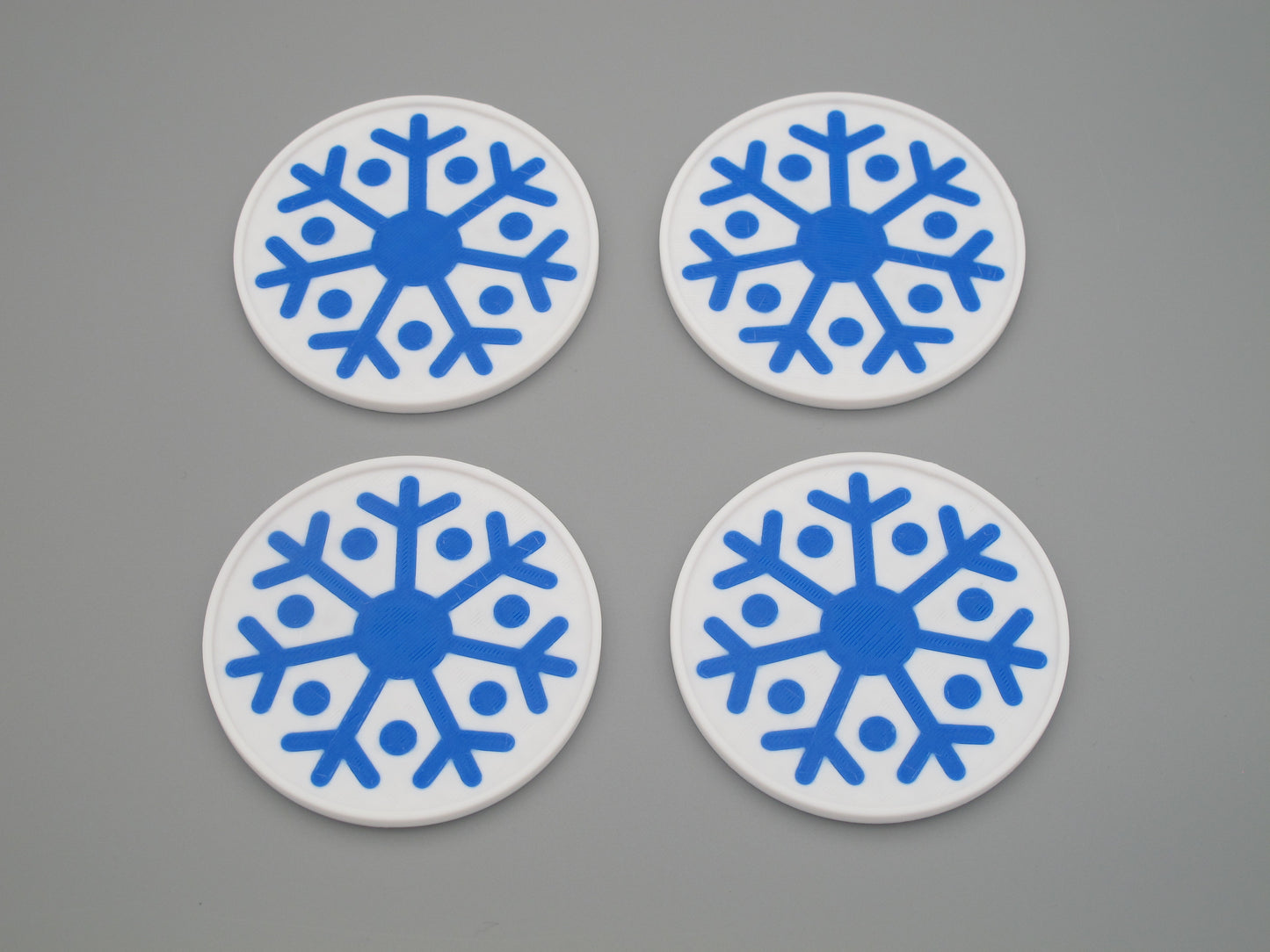 Schneeflocke Glasuntersetzer Set