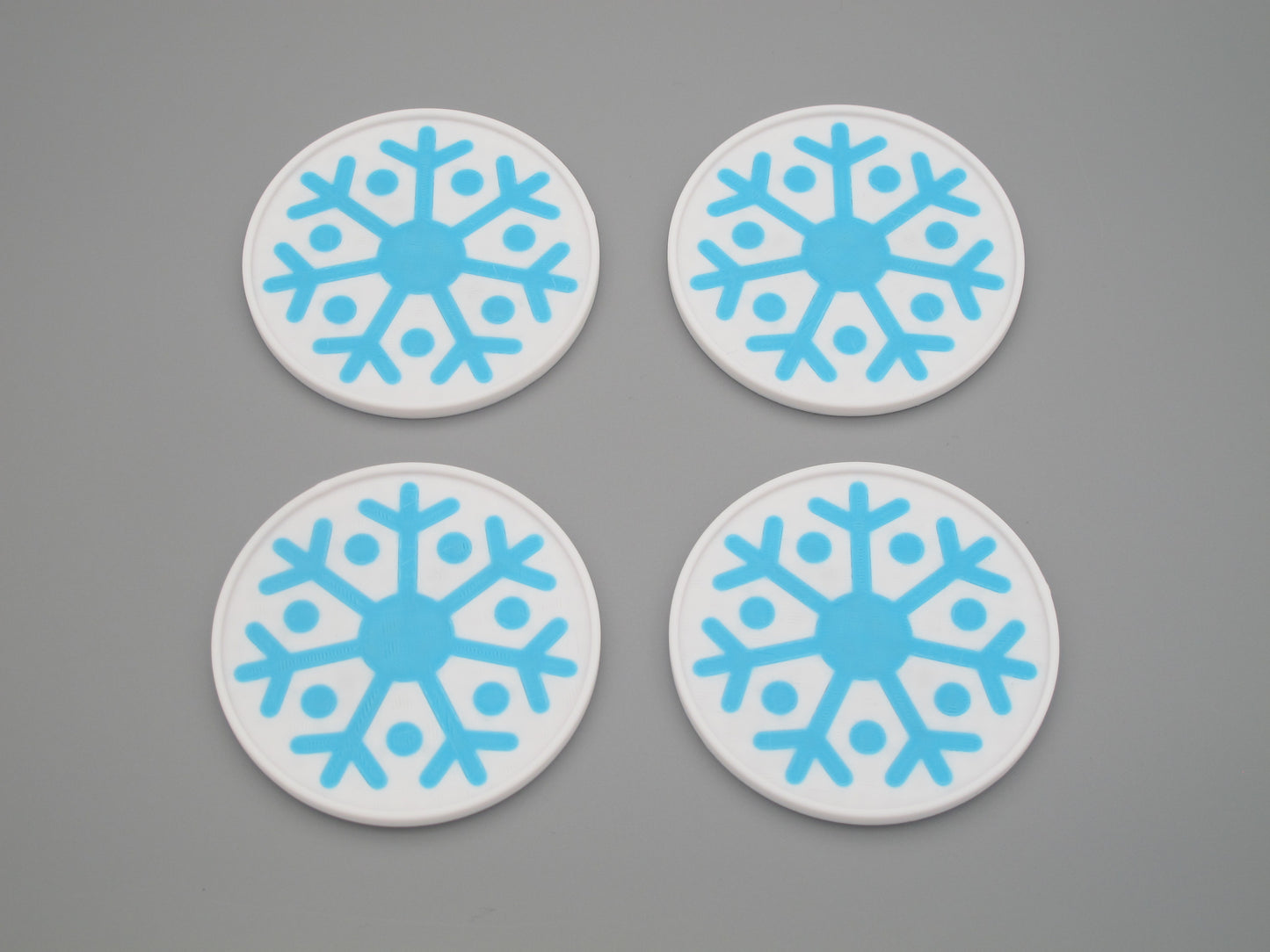 Schneeflocke Glasuntersetzer Set