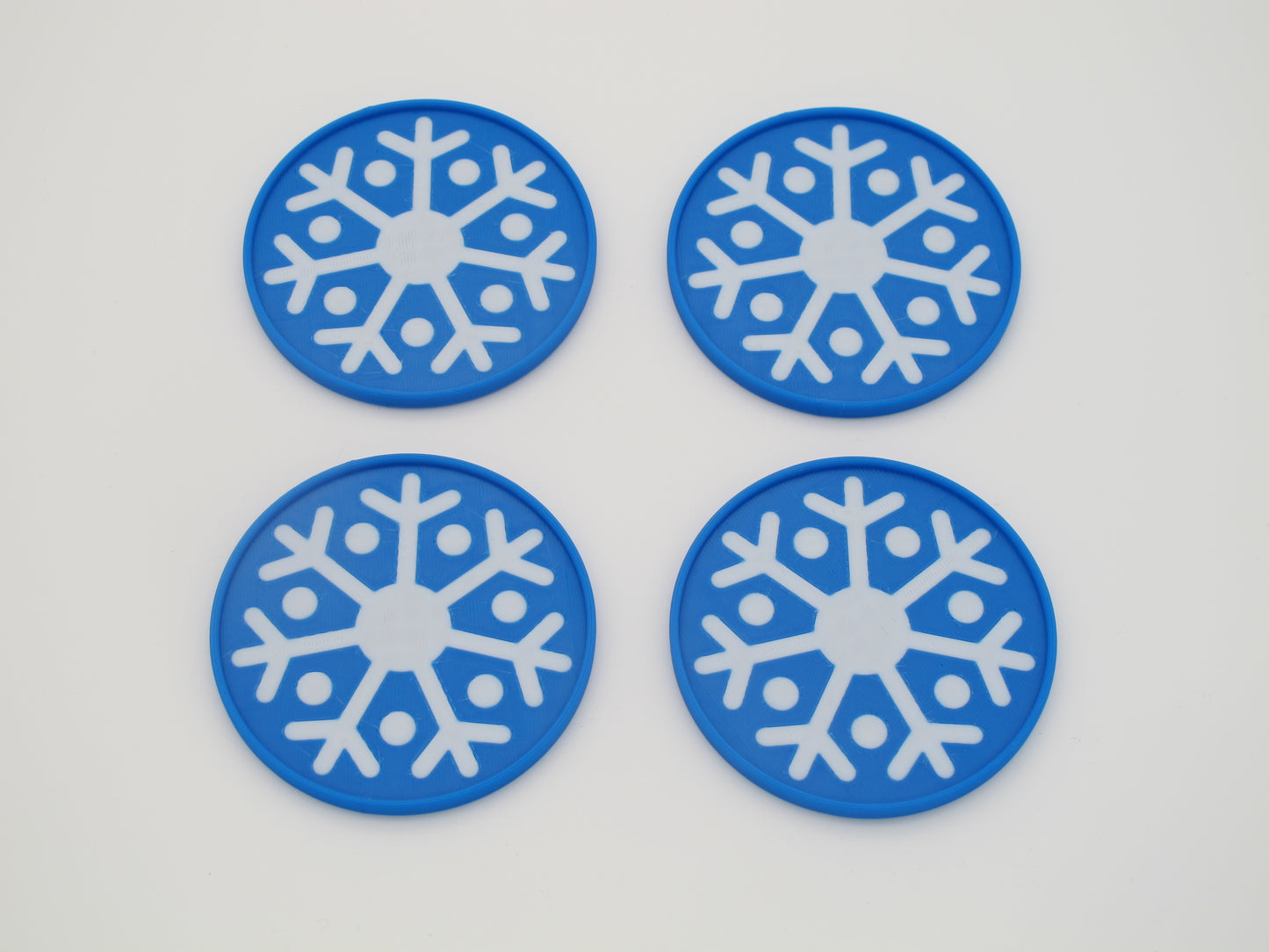 Schneeflocke Glasuntersetzer Set