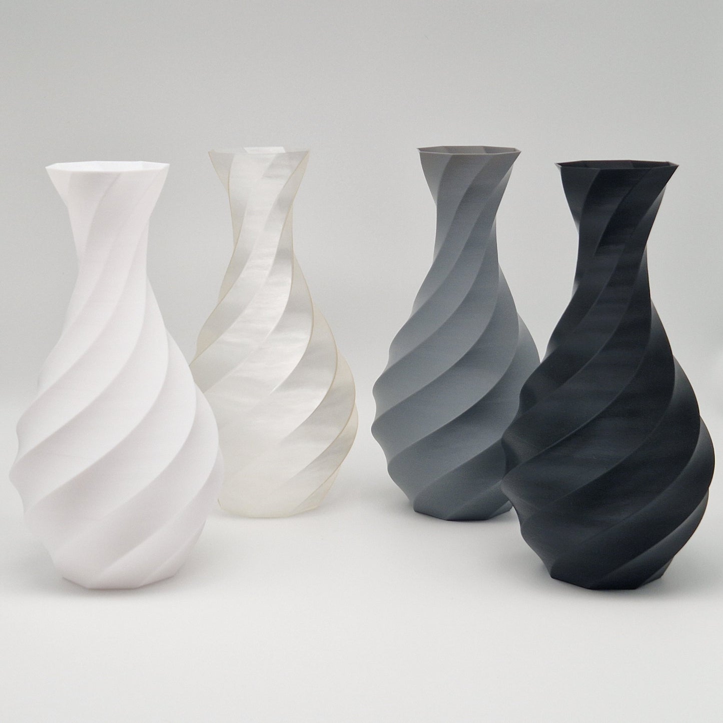 Große wasserdichte Vase mit Spiralmuster